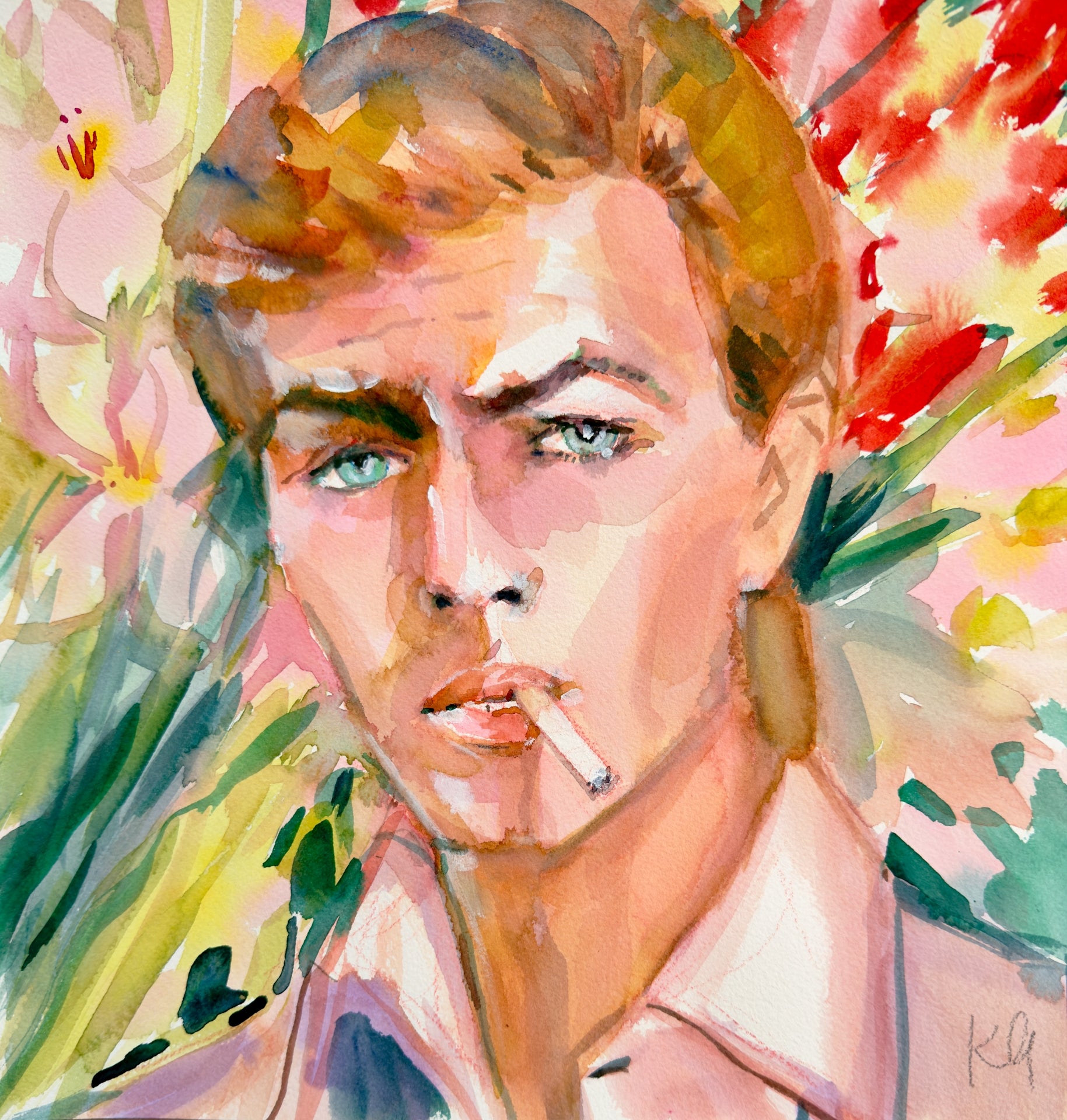 David Bowie Flowers Print