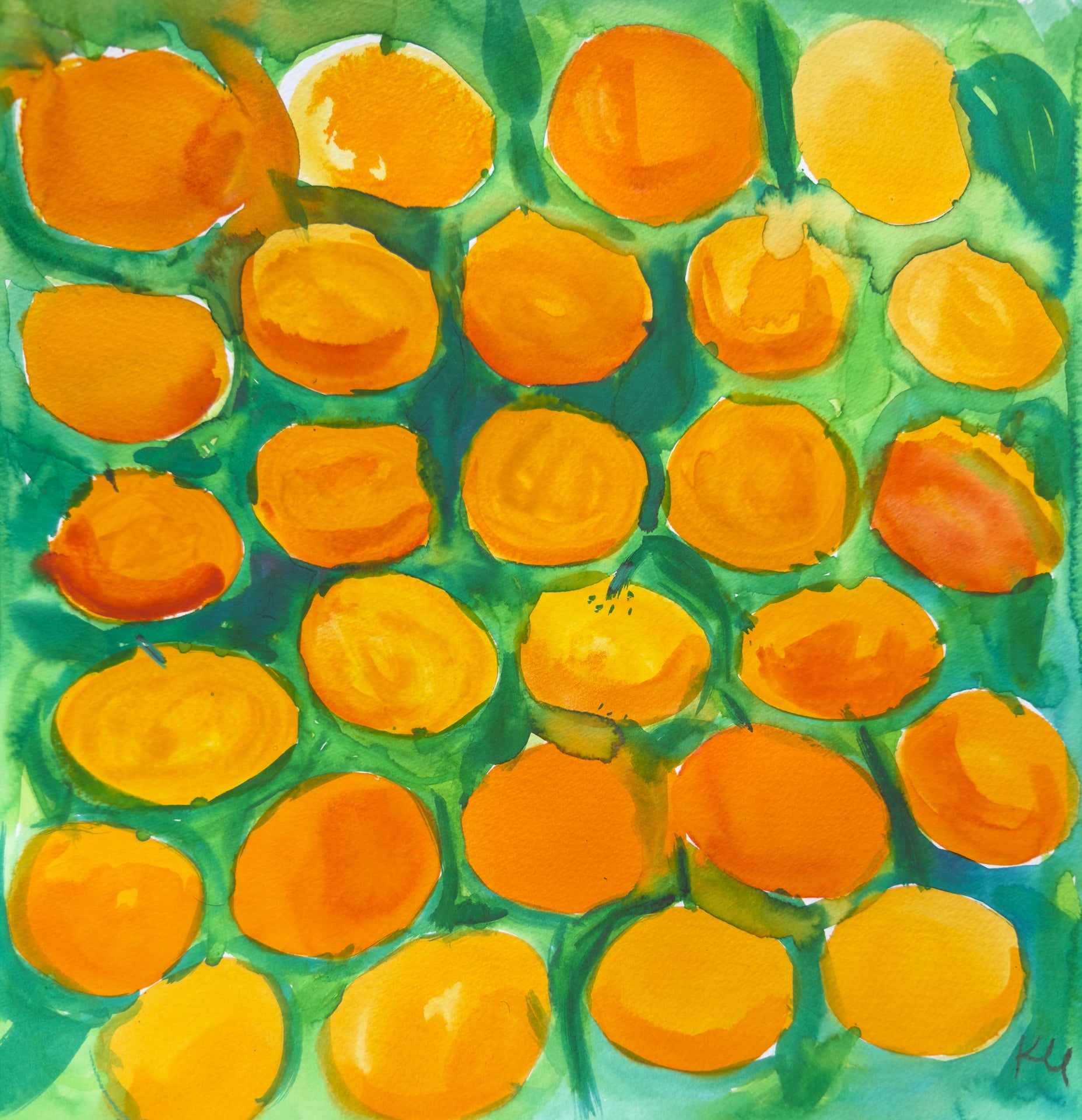 Vivid Oranges Print