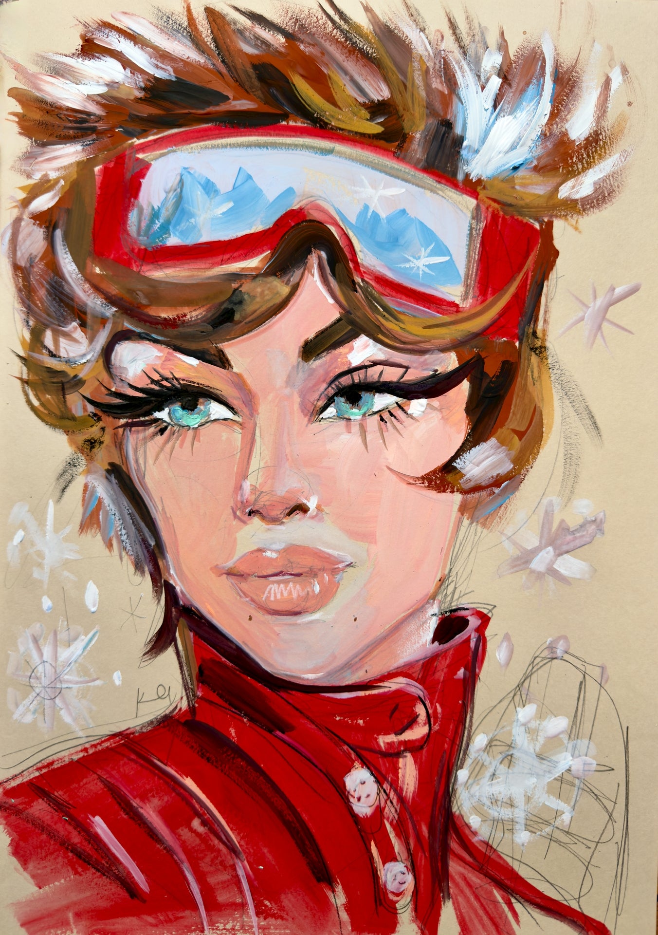 Lady Gaga Ski Print