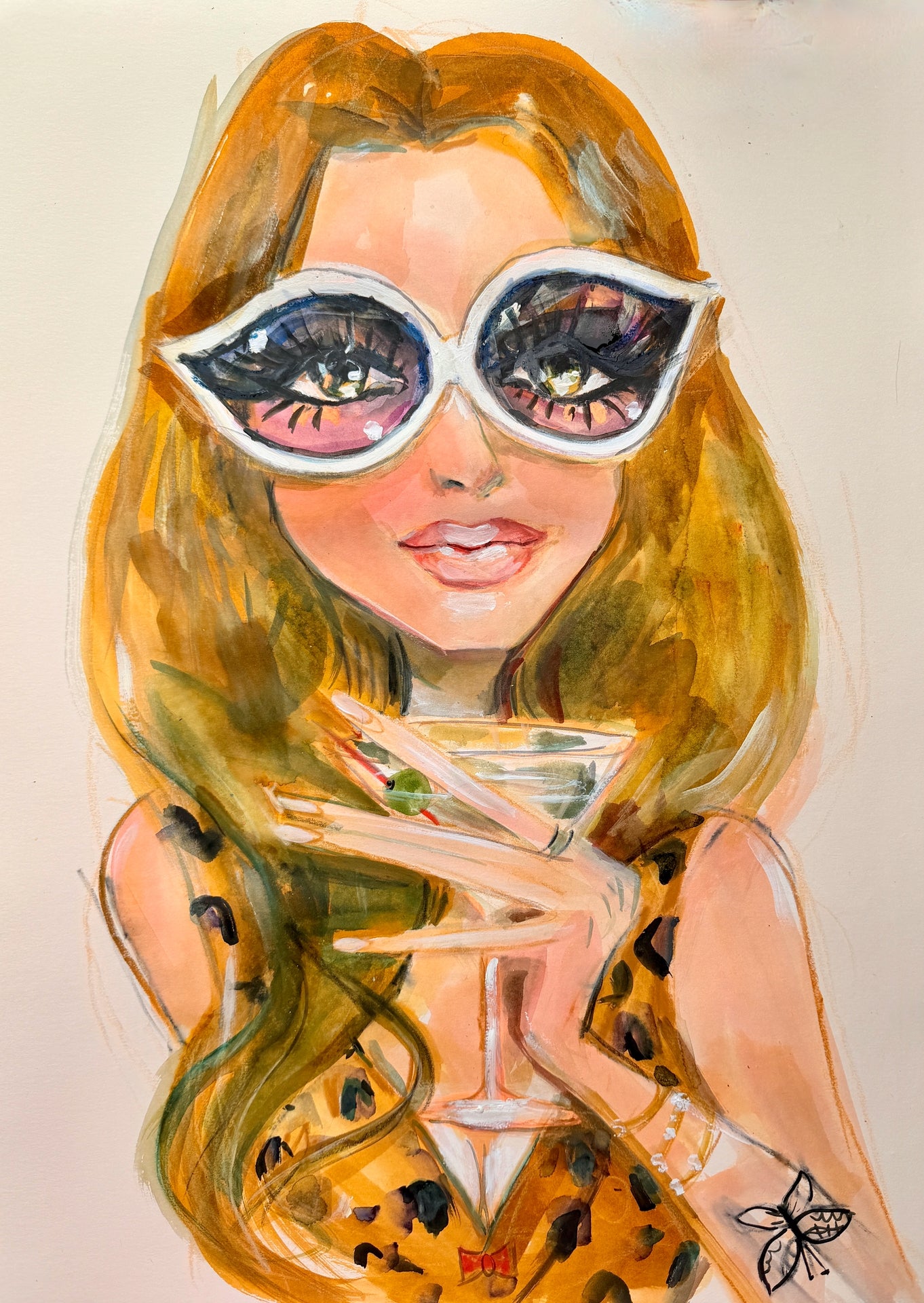 Sunglasses Martini Print