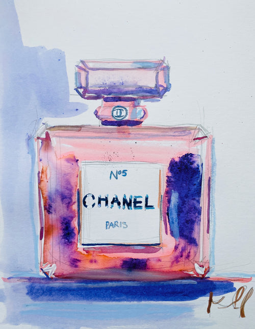 Pale Blue Chanel Print