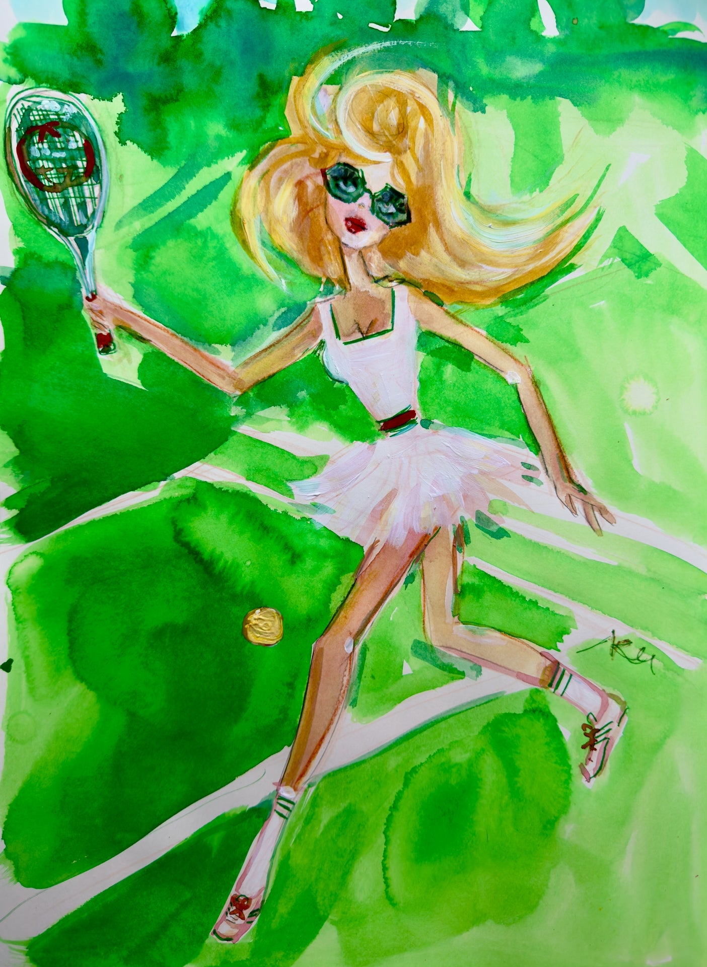 Tennis Gucci Print